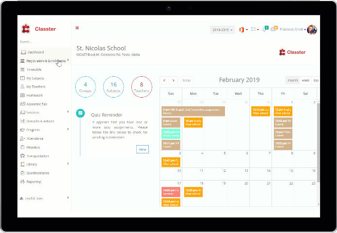 Students Re-registration tools