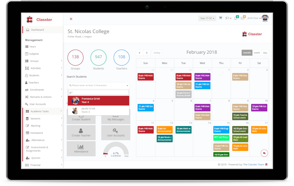 classter-main-screen