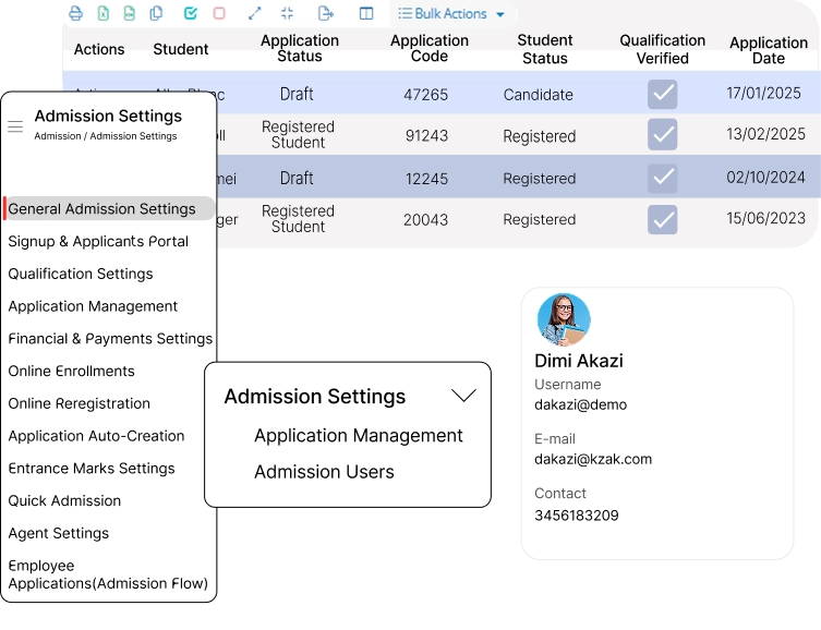 Classter Modules - Admissions